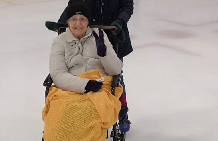 90-year-old Ice Skater