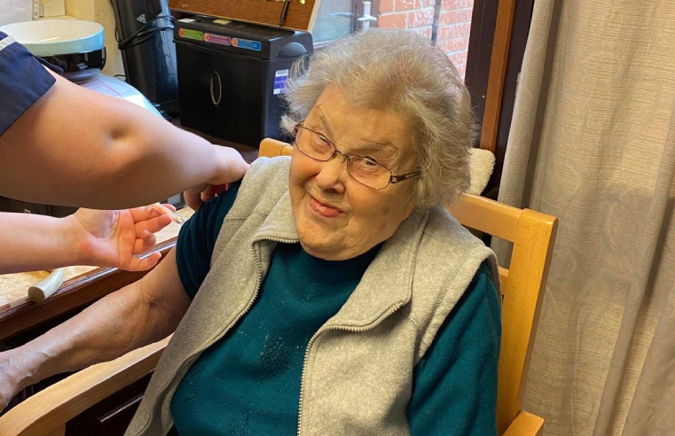 The Beeches Residential Home was visited by its local doctor who immunised all residents and staff with the second dose of the AstraZeneca vaccine.