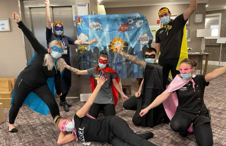 Management at Handley House care home in York created a fun superhero-themed day to thank their staff for all of their â€˜superâ€™ work during the course of the coronavirus pandemic.