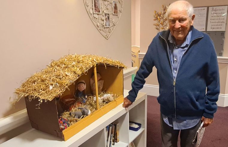 ARMY VETERAN BUILDS NATIVITY SCENE AT SOLIHULL CARE HOME