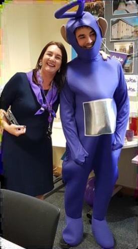 Tinky-Winky made a guest appearance at Avante Care’s fundraising event for ’Make May Purple for stroke’. Tinky-Winky made a guest appearance at Avante Care’s fundraising event for ’Make May Purple for stroke’.