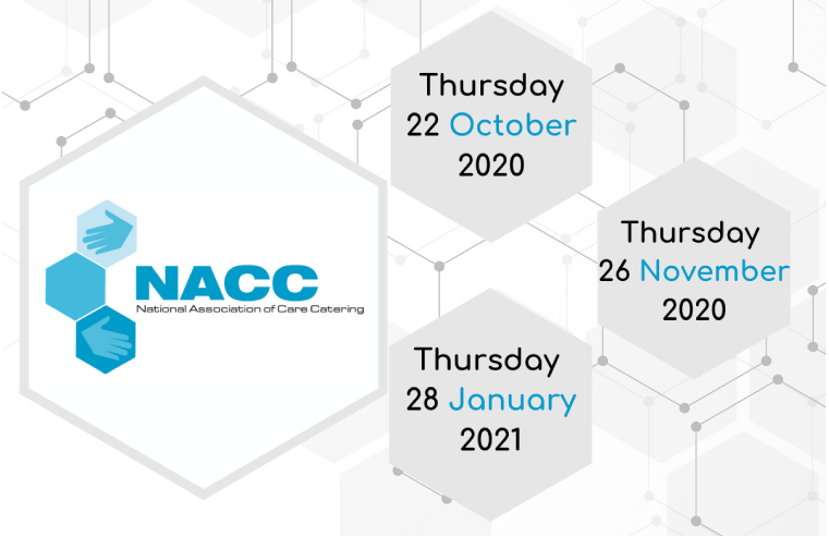 The National Association of Care Catering (NACC) is hosting a series of virtual seminars to support its members and the care catering sector as they continue to navigate the challenges presented by the COVID-19 pandemic.