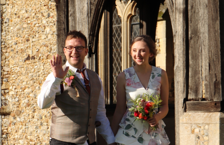 Kathryn and Tom just married at All Saints church, Stisted, on Sunday. 