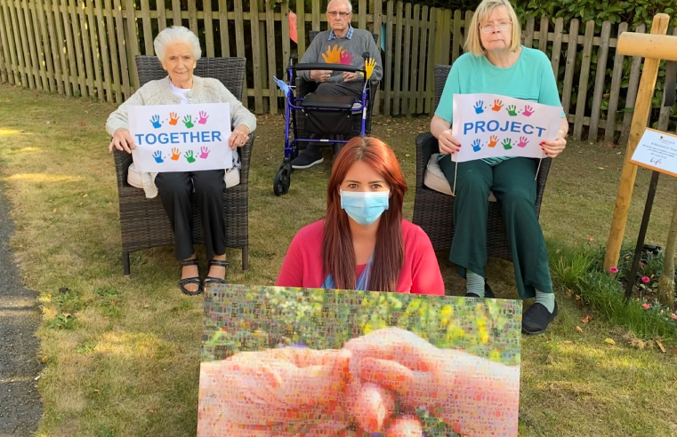 The Hand in Hand Together artwork was unveiled at Bucklesham Care Home