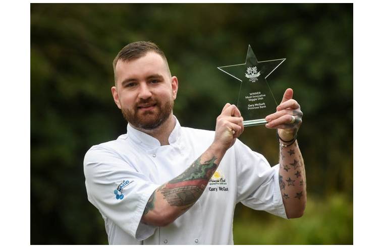 Gary McGurk of Primrose Bank Care Home, was winner of Most Innovative Veggie Dish in 2020.