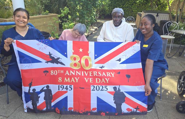 Staff and residents at Bridgeside Lodge are rolling out VE Day 80 celebrations