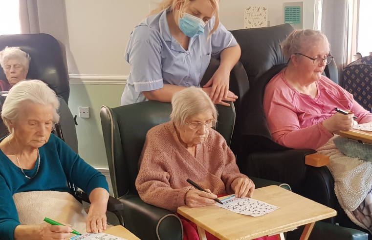 It was â€˜eyes downâ€™ for the residents at Moorgate Lodge care home in Rotherham as they enjoyed a game of bingo with callers from Mecca Bingo.