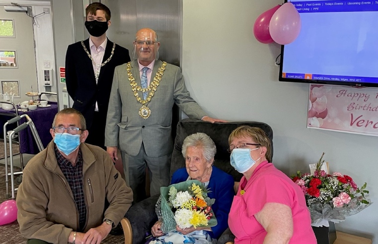 WIGAN CARE HOME RESIDENT CELEBRATES 103RD BIRTHDAY IN STYLE