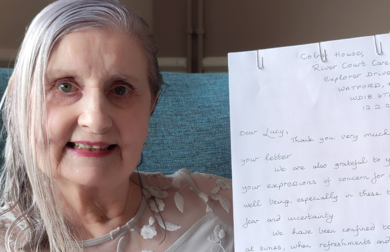 Residents at River Court care home, in Hertfordshire, have been keeping connected with young people at a time when social isolation has increased, by joining the free YOPEY pen pal scheme.