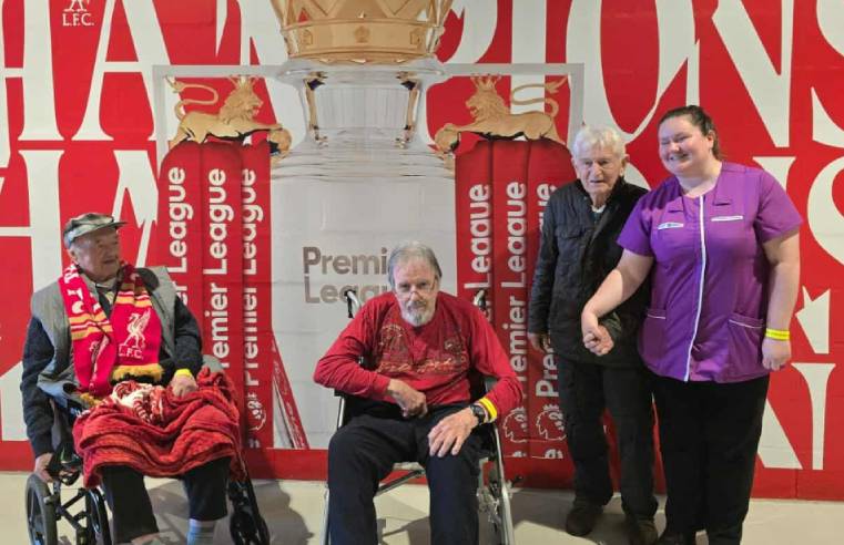 Chester care home residfents enjoy trip to Anfield 