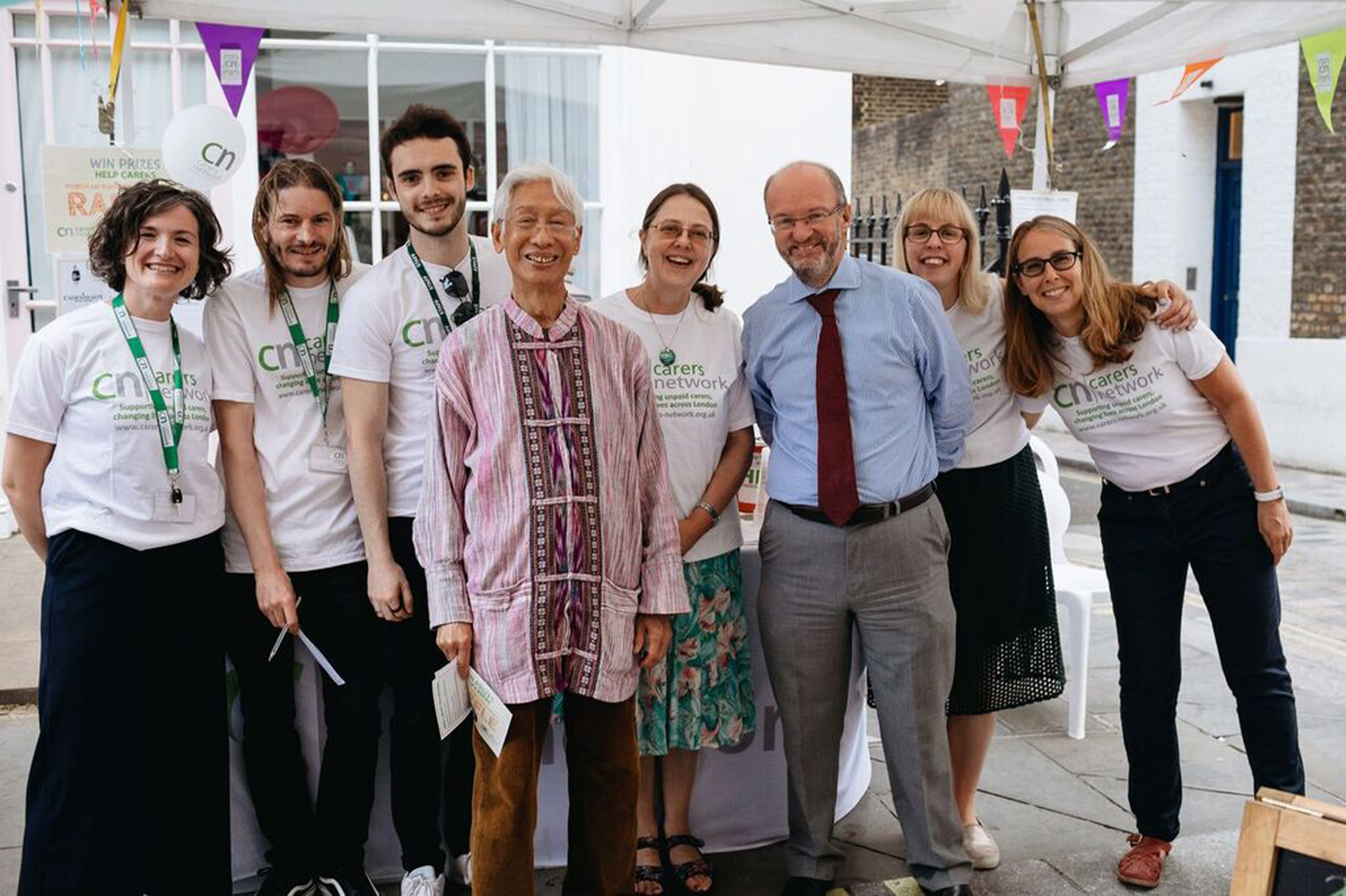 Left to right Sonia Benitez, Mark Bradford. Andres Martinez, U Hla Htay, Alison Katerji, Steven Bramley, Jenny Ousbey, Sally Miller