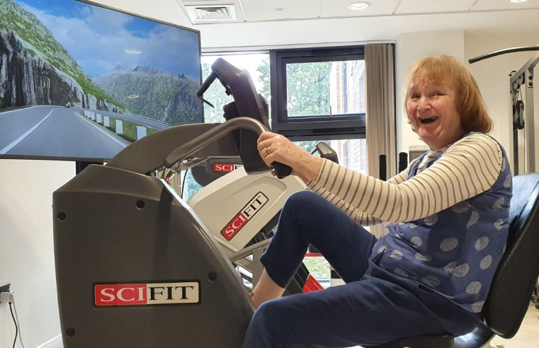 Belong resident Kate, 70, cycling for gold.