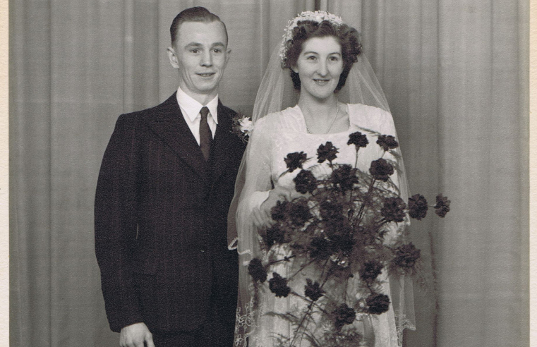 Jean and Cyril on their wedding day in 1949.