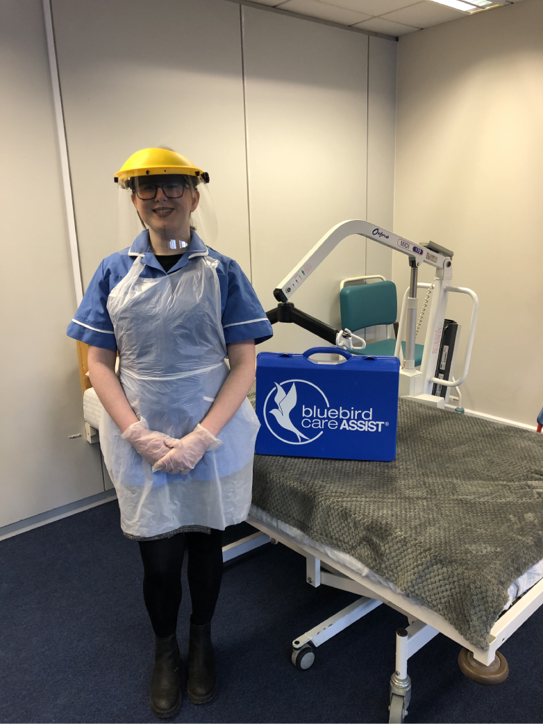 Bluebird Care Care Assistant with The Safety Kit